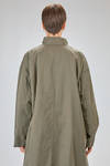 under-the-knee overcoat, wide, in washed cotton waterproof canvas - BERGFABEL 