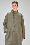 under-the-knee overcoat, wide, in washed cotton waterproof canvas - BERGFABEL 