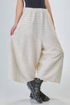 gonna/pantalone longuette, ampia, in maglia leggera di seta, lino e cotone - BOBOUTIC 