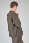 long, loose-knit shirt in shantung-effect silk and melange cotton - BOBOUTIC 