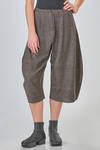 wide, short pants in a silk and cotton melange shantung-effect knit - BOBOUTIC 