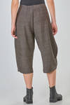 wide, short pants in a silk and cotton melange shantung-effect knit - BOBOUTIC 