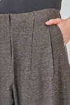 wide, short pants in a silk and cotton melange shantung-effect knit - BOBOUTIC 