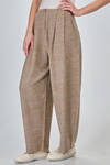 oversized trousers in a silk and cotton melange shantung-effect knit - BOBOUTIC 
