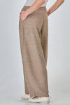 oversized trousers in a silk and cotton melange shantung-effect knit - BOBOUTIC 