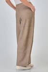 oversized trousers in a silk and cotton melange shantung-effect knit - BOBOUTIC 