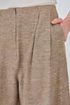 oversized trousers in a silk and cotton melange shantung-effect knit - BOBOUTIC 
