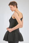 crop top, of recicled polyester and cupro knit with ribs - CFCL 