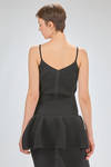 crop top, of recicled polyester and cupro knit with ribs - CFCL 