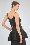 crop top, of recicled polyester and cupro knit with ribs - CFCL 