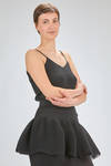 crop top, of recicled polyester and cupro knit with ribs - CFCL 