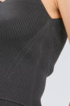 crop top, of recicled polyester and cupro knit with ribs - CFCL 