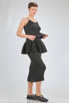 crop top, of recicled polyester and cupro knit with ribs - CFCL 