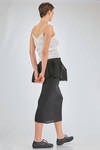 crop top, of recicled polyester and cupro knit with ribs - CFCL 