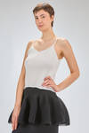 crop top, of recicled polyester and cupro knit with ribs - CFCL 