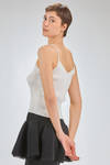 crop top, of recicled polyester and cupro knit with ribs - CFCL 