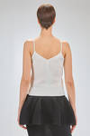 crop top, of recicled polyester and cupro knit with ribs - CFCL 