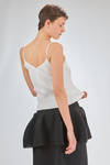 crop top, of recicled polyester and cupro knit with ribs - CFCL 