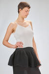 crop top, of recicled polyester and cupro knit with ribs - CFCL 