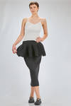 crop top, of recicled polyester and cupro knit with ribs - CFCL 