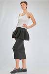 crop top, of recicled polyester and cupro knit with ribs - CFCL 
