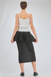 crop top, of recicled polyester and cupro knit with ribs - CFCL 