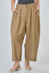 wide pants in washed linen canvas with inner parts lined in washed cotton canvas - CINI 