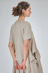 long and wide 'sculpture' t-shirt in washed slub linen jersey - COMME DES GARÇONS 