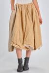 'sclpture' skirt , under-the-knee, wide, of heavy jute, ramié and cotton - COMME DES GARÇONS 