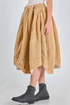 'sclpture' skirt , under-the-knee, wide, of heavy jute, ramié and cotton - COMME DES GARÇONS 