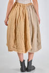 'sclpture' skirt , under-the-knee, wide, of heavy jute, ramié and cotton - COMME DES GARÇONS 
