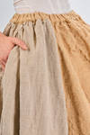 'sclpture' skirt , under-the-knee, wide, of heavy jute, ramié and cotton - COMME DES GARÇONS 