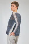 hip length knit, soft, in gauzed blended linen and polyamide knit - F CASHMERE 