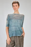 hip length knit, soft, in gauzed blended linen and polyamide knit - F CASHMERE 