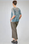 hip length knit, soft, in gauzed blended linen and polyamide knit - F CASHMERE 
