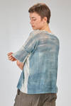 hip length knit, soft, in gauzed blended linen and polyamide knit - F CASHMERE 