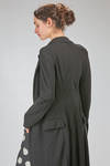 long, fitted blazer jacket in stretch polyester georgette - JUNYA WATANABE 
