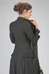 long, fitted blazer jacket in stretch polyester georgette - JUNYA WATANABE 