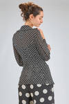 hip length jacket/shirt, slim fit, of polyester georgette with pois - JUNYA WATANABE 