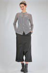 hip length cardigan, regular fit, of cotton and polyester knit with horizontal stripes - JUNYA WATANABE 