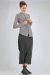 hip length cardigan, regular fit, of cotton and polyester knit with horizontal stripes - JUNYA WATANABE 