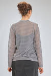 hip length cardigan, regular fit, of cotton and polyester knit with horizontal stripes - JUNYA WATANABE 