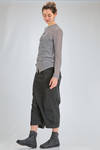 hip length cardigan, regular fit, of cotton and polyester knit with horizontal stripes - JUNYA WATANABE 