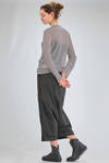 hip length cardigan, regular fit, of cotton and polyester knit with horizontal stripes - JUNYA WATANABE 