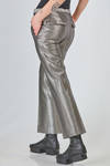 sigarette style trousers of metallic cotton, cupro and polyester denim - SAPIO 