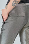 sigarette style trousers of metallic cotton, cupro and polyester denim - SAPIO 