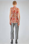 camicia al fianco, sfiancata, in chiffon di seta stampata - SAPIO 