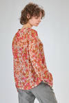 camicia al fianco, linea dritta, in chiffon di seta stampata - SAPIO 