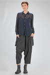 straight-fit shirt in georgette polyester - COMME des GARÇONS - COMME des GARÇONS 
