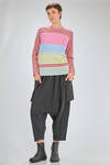 'classic Comme-Comme' t-shirt in cotton jersey with multicolour horizontal lines - COMME des GARÇONS - COMME des GARÇONS 